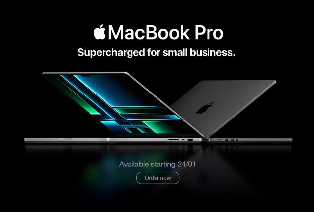 MacBook Pro. Supercharged for small business. 