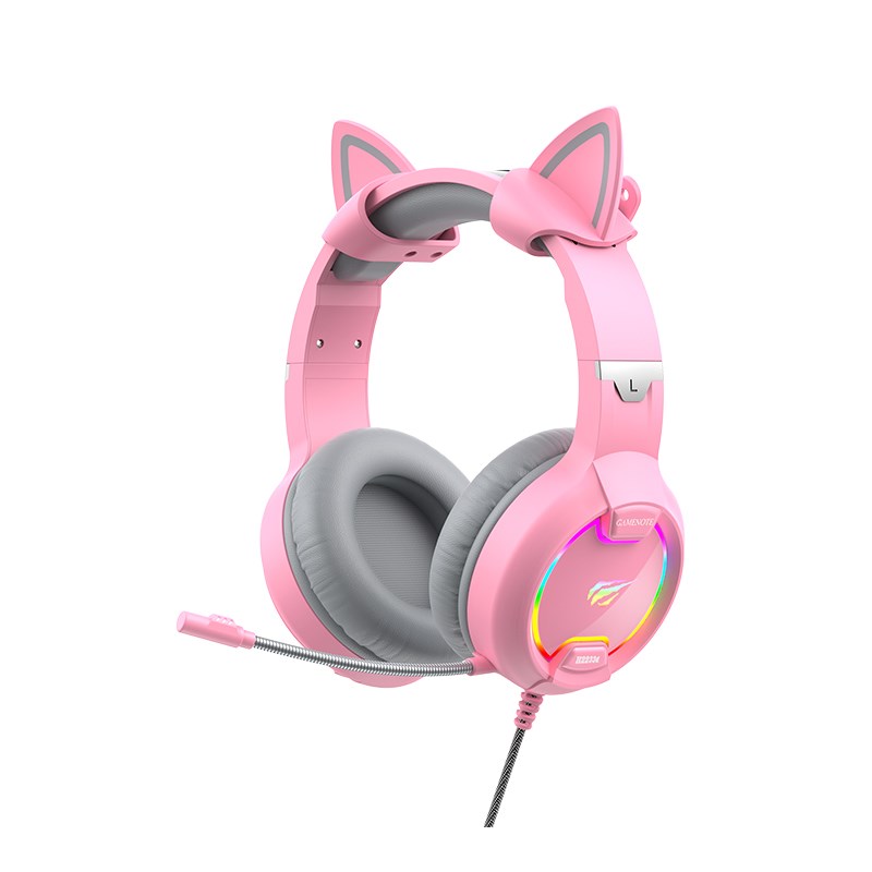 "Buy Online  Havit Cat HV-H225D / Corded Headset - Pink Recorders"
