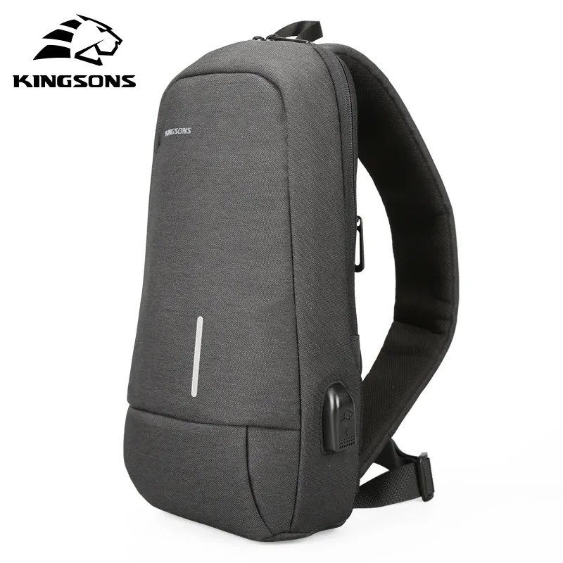 "Buy Online  Kingsons KS3173w 10.1 inch High Quality Chest Backpack For Men Women Casual Crossbody Bag Casual Style Travel Business Backpack Accessories"