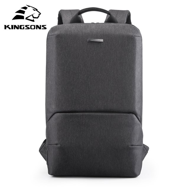 "Buy Online  Kingsons 15.6 inch Laptop Backpack Slim Lightweight W/ USB Charging Port Casual Waterproof School Bag For Boys Fashion Business Accessories"