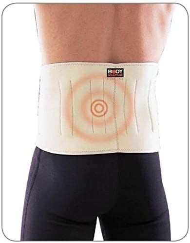 "Buy Online  Body Sculpture SOLX-BNS-240-B Magnetic Waist Support I White/Beige Exercise and Fitness Apparel"