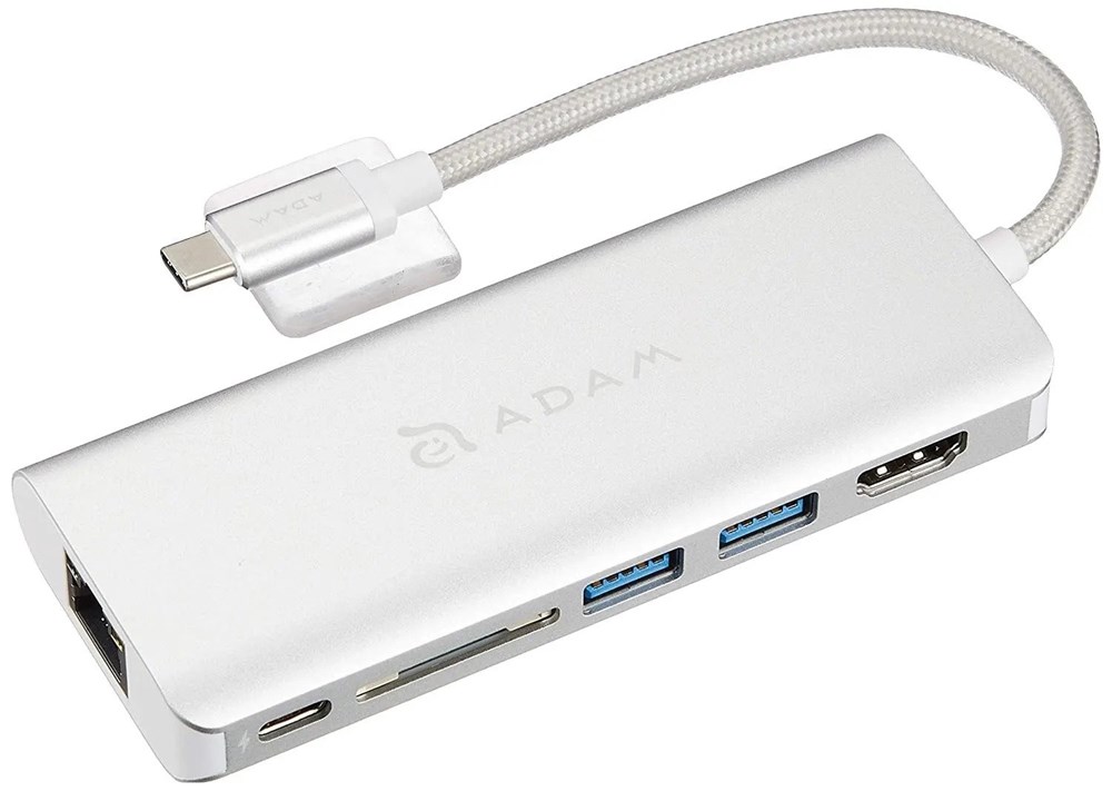 "Buy Online  Adam Elements Casa Hub -6 port USB-C to Card Reader Hub- Silver Accessories"