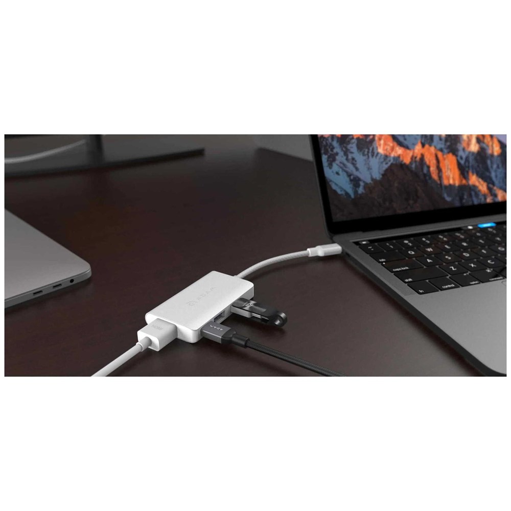 "Buy Online  Adam CASA A01m USB Type-C HDMI 4 in 1 Hub - Silver Accessories"