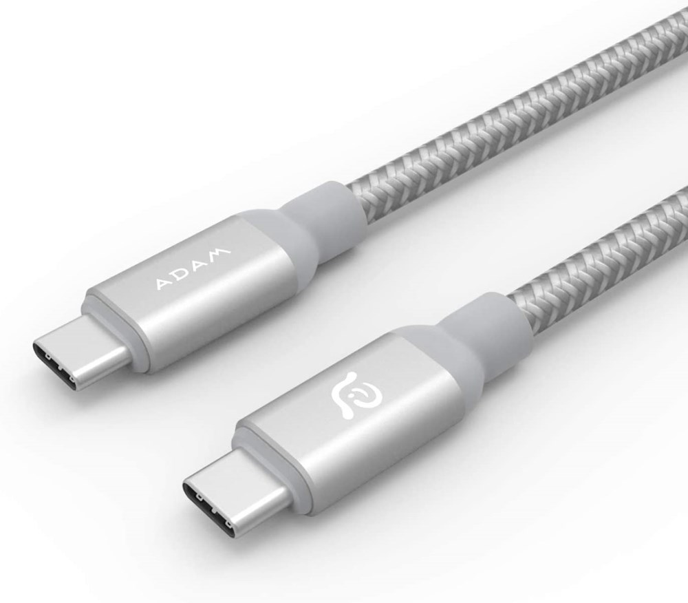 "Buy Online  Adam Elements CASA C200 USB-C to USB-C 100W Charging Cable Silver Accessories"