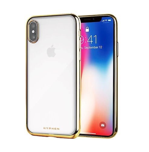 "Buy Online  HYPHEN Clear Gold Frame Case - iPhone X / XS Mobile Accessories"