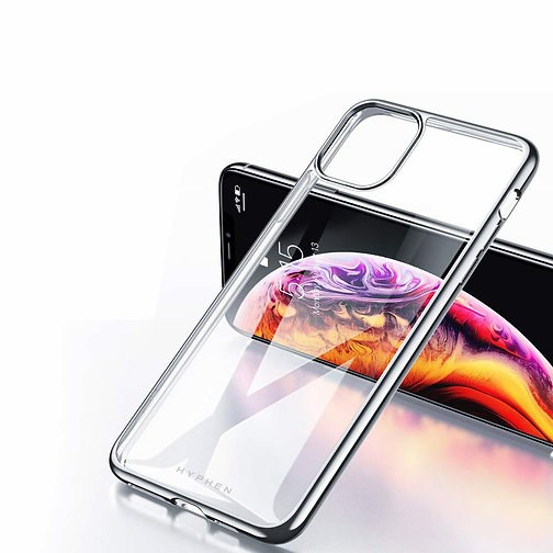 "Buy Online  HYPHEN Clear Silver Frame Case iPhone 11 Pro Mobile Accessories"