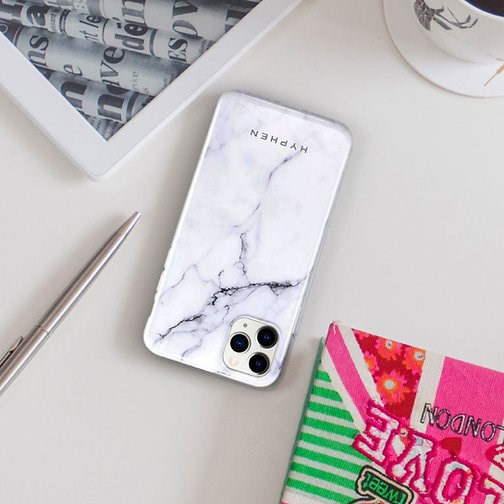 "Buy Online  HYPHEN Marble Case - White iPhone 11 Pro Max Mobile Accessories"