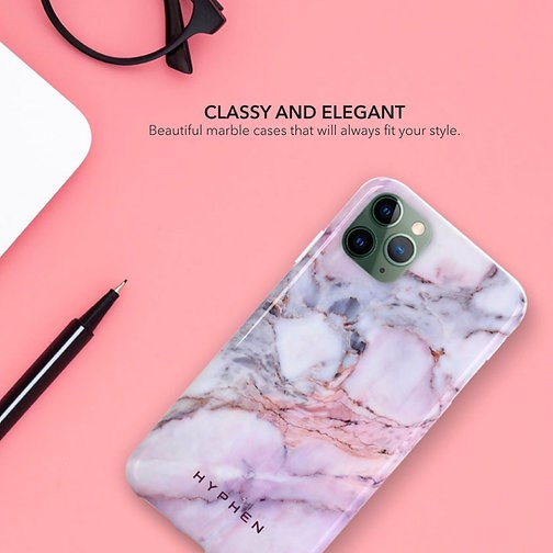 "Buy Online  HYPHEN Marble Case - Pink Blue iPhone 11 Pro Max Mobile Accessories"