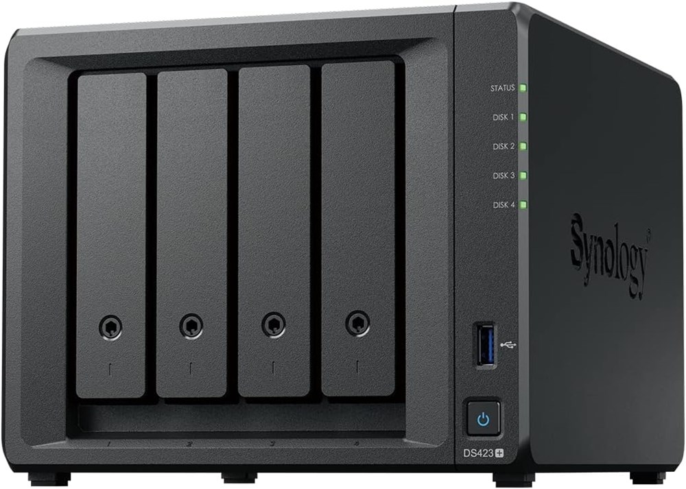 "Buy Online  Synology DS423 4 Bay Desktop NAS: Efficient Data Storage and Backup Networking"