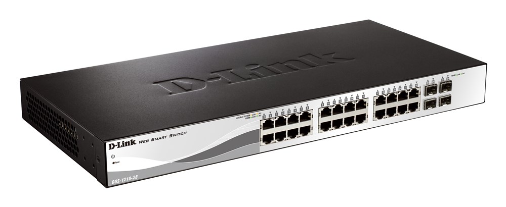 "Buy Online  D-LINK 24-PRT GIGA SMART W SFP DLDGS-1210-28 Networking"