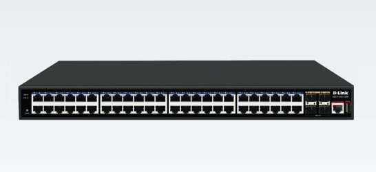 "Buy Online  D-LINK 48-PORT GIGABIT POE+ SWITCH WITH 4 SFP DLDGS-F1500-52MP Networking"
