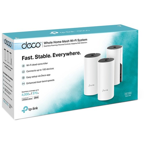 "Buy Online  TP-Link| AC1200 Whole Home Mesh Wi-Fi System| Deco M4 (3-pack) Networking"