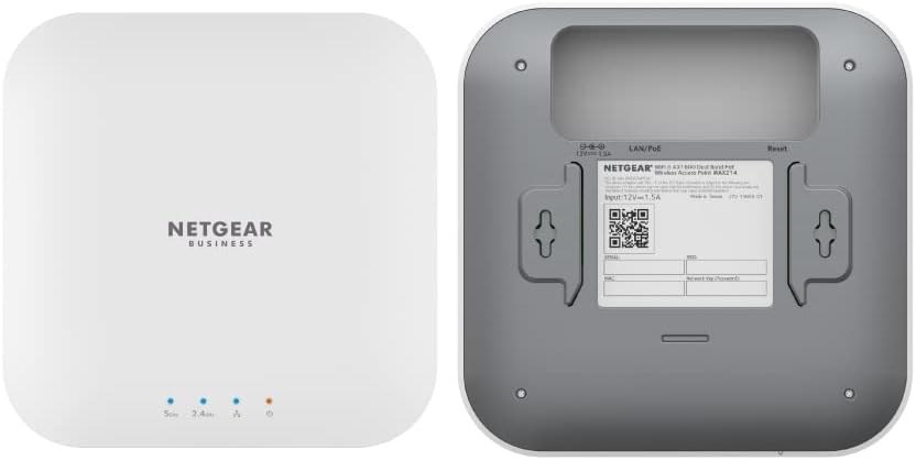 "Buy Online  NETGEAR WAX610 WLAN Access Point PoE WiFi 6 (AX1800 Speed Dual-Band Mesh| WPA3| 802.11ax| 2.5G LAN| Lokales oder Insight Remote Management| PoE+ powered - Netzteil optional) Networking"
