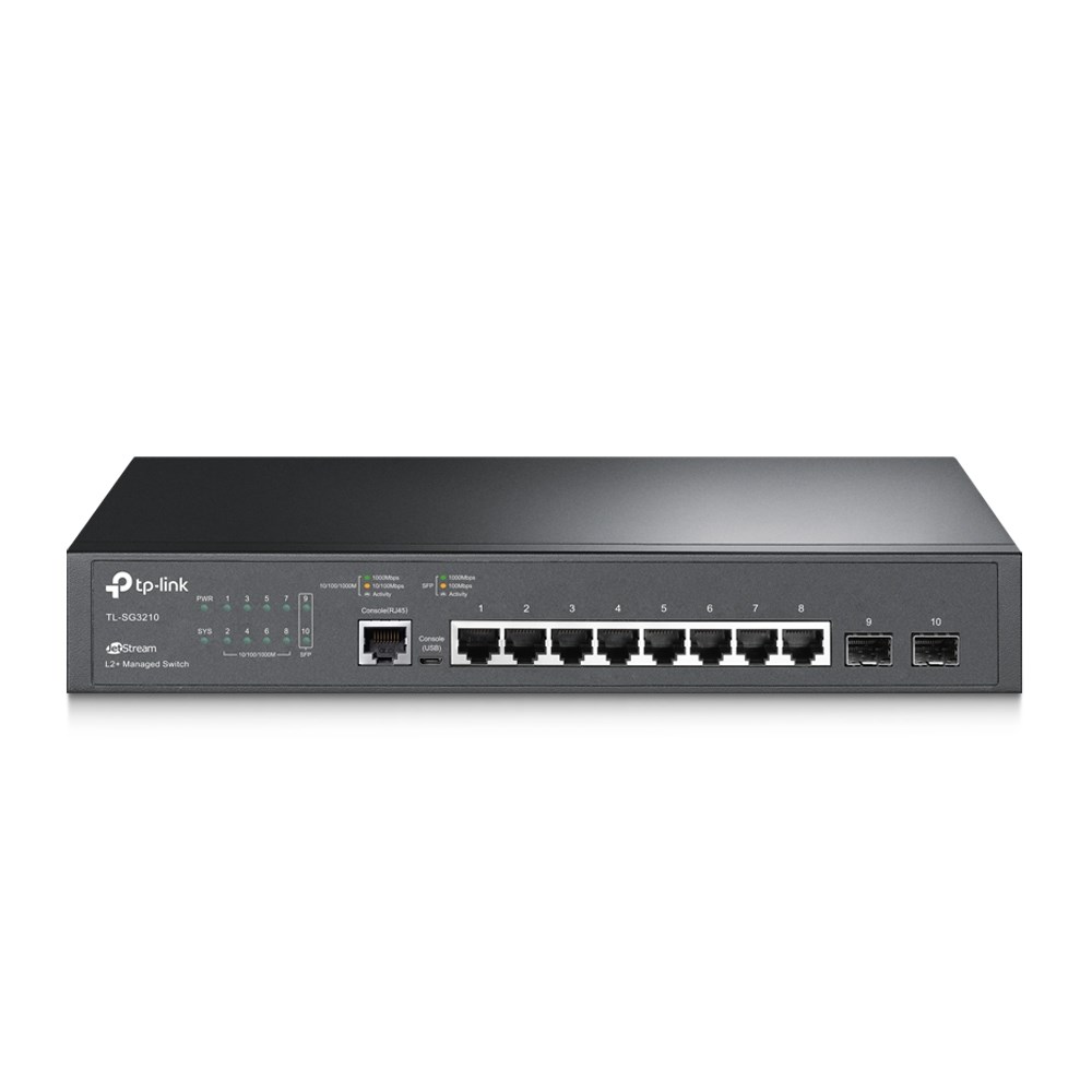 "Buy Online  TP-Link JetStream 8-Port Gigabit L2 Plus Managed Switch with 2 SFP Slots TL-SG3210 Networking"