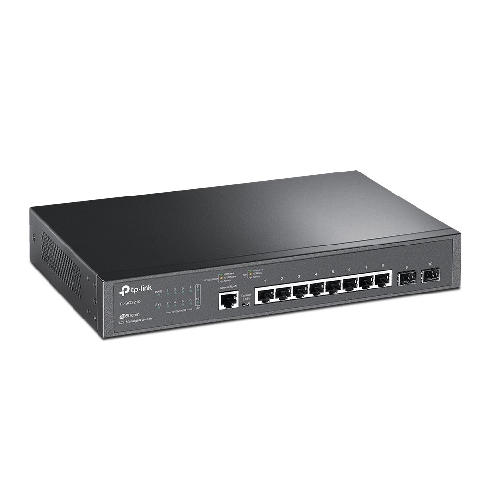 "Buy Online  TP-Link JetStream 8-Port Gigabit L2 Plus Managed Switch with 2 SFP Slots TL-SG3210 Networking"