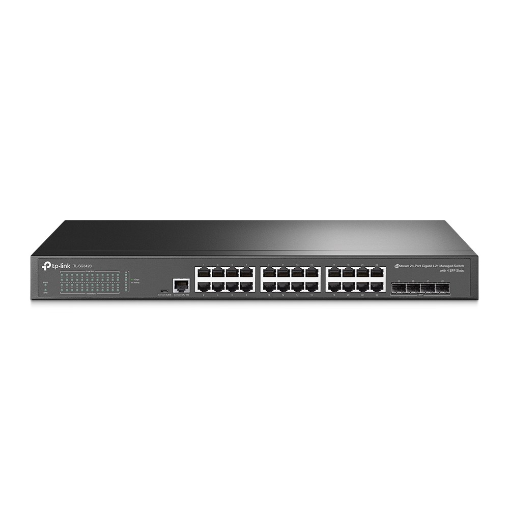 "Buy Online  TP-Link JetStream 24-Port Gigabit L2 Plus Managed Switch with 4 SFP Slots TL-SG3428 Networking"