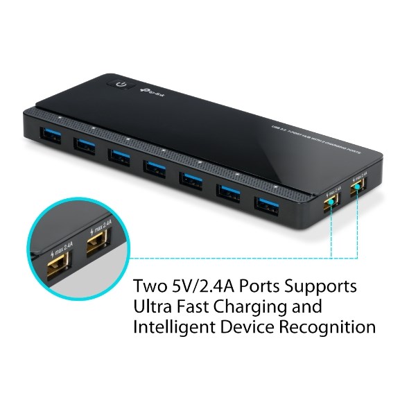 "Buy Online  TP-Link USB 3.0 7-Port Hub with 2 Charging Ports-TL-UH720 Networking"