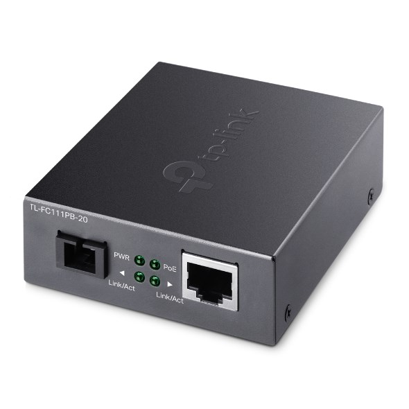 "Buy Online  TP-Link 10/100Mbps WDM Media Converter with 1-Port PoE-TP-FC111PB-20 Networking"