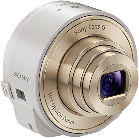 "Buy Online  Sony  Smartphone Attachable 4.45-44.5mm Lens-style Camera White DSCQX10/W Camera Accessories"