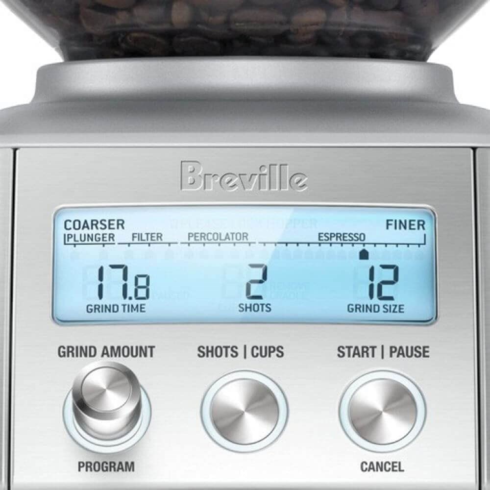 "Buy Online  Breville Smart Pro Coffee Grinder BCG820 Silver/Black Home Appliances"
