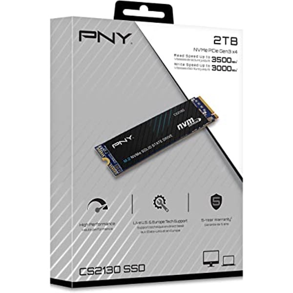 "Buy Online  PNY CS2130 2TB M.2 PCIe NVMe Gen3 x4 Internal Solid State Drive (SSD) Read up to 3500-M280CS2130-2TB-RB Peripherals"