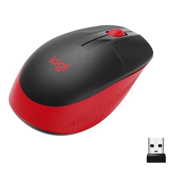 "Buy Online  Logitech Wireless Mouse M190 Red 910-005908 Peripherals"