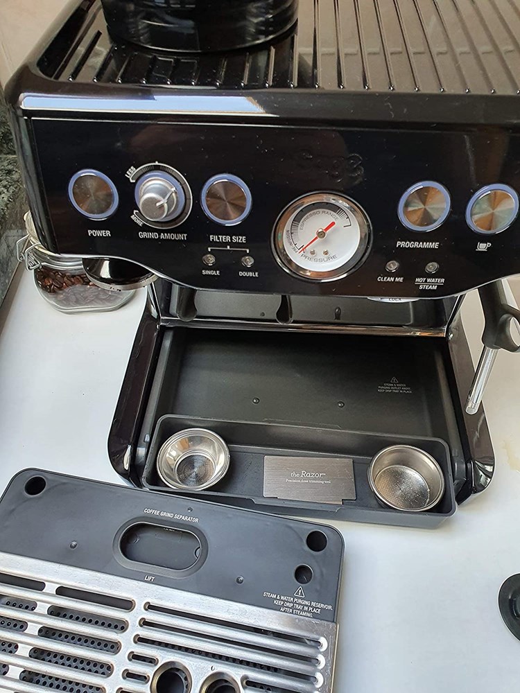 "Buy Online  Breville Barista Express Espresso Machine - Espresso And Coffee Maker I Bean To Cup Coffee Machine I BES875BKS I Black Sesame"