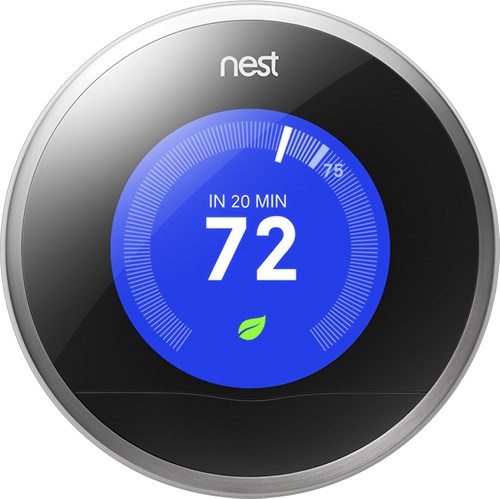 "Buy Online  Google Nest Learning Thermostat 2nd Gen Programmable T200577- Stainless Steel Home Appliances"
