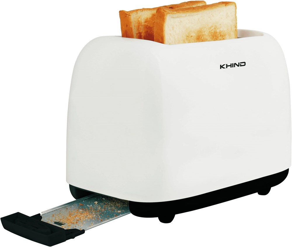 "Buy Online  Khind Bread Toaster| 2 Slice| Dust Cover| 6 Browning Settings| White - BT808 Home Appliances"