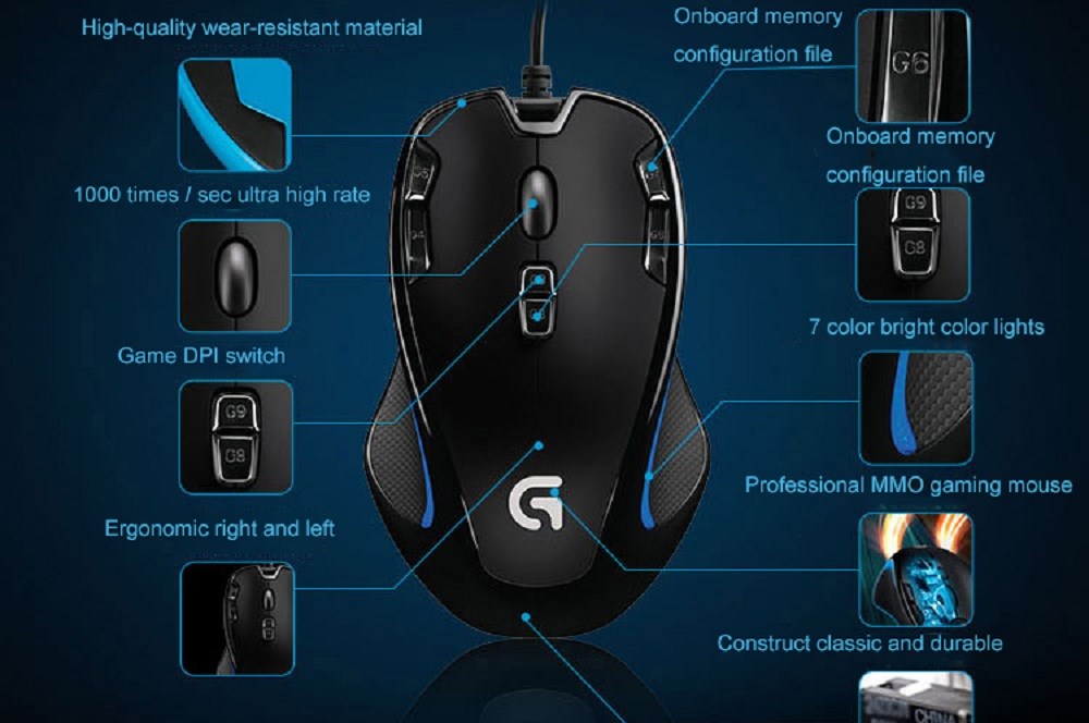 "Buy Online  Logitech GAMING MOUSE G300s BLACK Gaming Accessories"