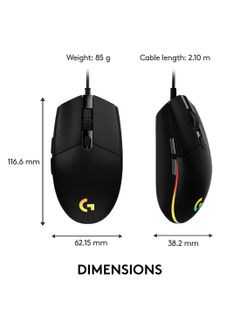 "Buy Online  Logitech GAMING MOUSE G203 LIGHTSYNC USB BLACK Gaming Accessories"