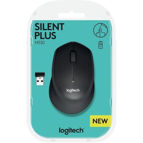 "Buy Online  Logitech MOUSE SILENT PLUS B330 RF BLACK Peripherals"