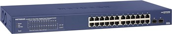 NETGEAR 24-Port Gigabit Ethernet Smart Managed Pro PoE Switch (GS724TP) - with 24 x PoE+ @ 190W| 2 x 1G SFP| Desktop/Rackmount| and ProSAFE Limited Lifetime Protection