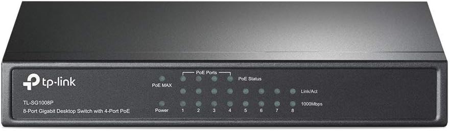 "Buy Online  TP-Link 8-Port Gigabit Desktop PoE Switch with 4-Port Networking"