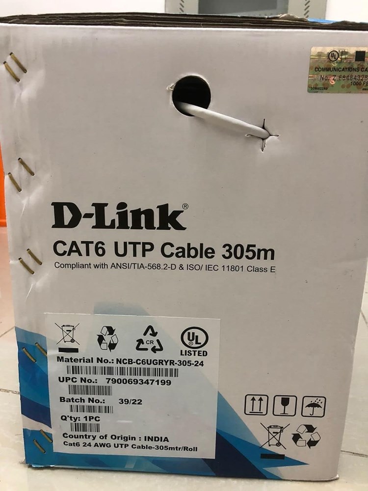 "Buy Online  D-Link CAT-6 UTP Cable Roll 305 meter Accessories"