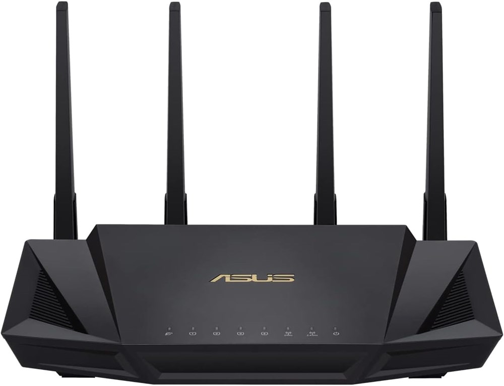 "Buy Online  Asus RT-AX58U Ax3000 Dual Band Wifi 6 (802.11Ax) Router With Mu-Mimo And Ofdma Technology| Black Networking"