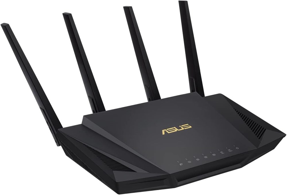 "Buy Online  Asus RT-AX58U Ax3000 Dual Band Wifi 6 (802.11Ax) Router With Mu-Mimo And Ofdma Technology| Black Networking"