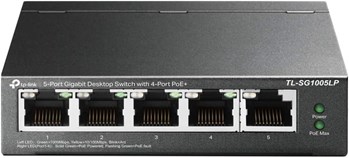 TP-Link PoE Switch 5-Port Gigabit| 4 PoE+ ports up to 30 W for each PoE port and 40 W for all PoE ports| Metal Casing| Plug and Play| Ideal for IP Surveillance and Access Point(TL-SG1005LP)