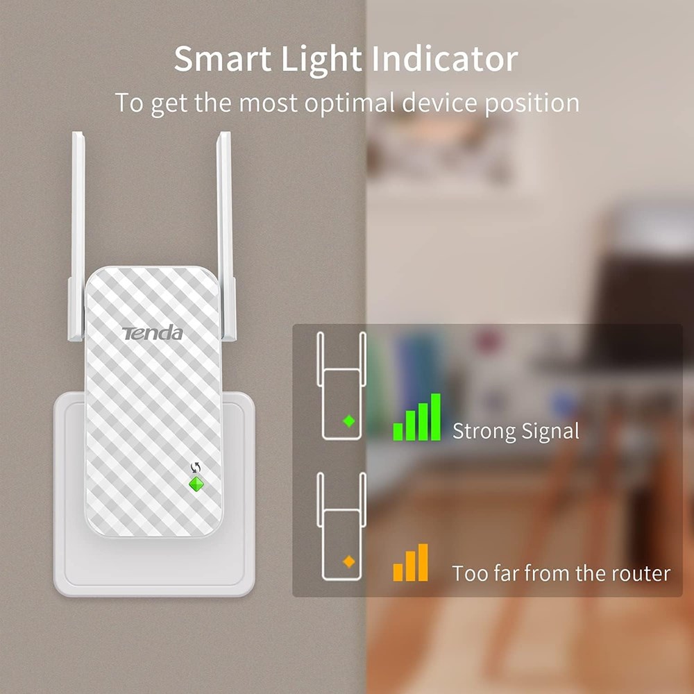 "Buy Online  Tenda 300Mbps Wireless N Wall Plugged Range Extender  A9 Networking"