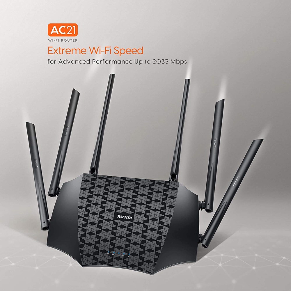 "Buy Online  Tenda AC21 AC2100 Dual-Band Gigabit Wireless Router Networking"