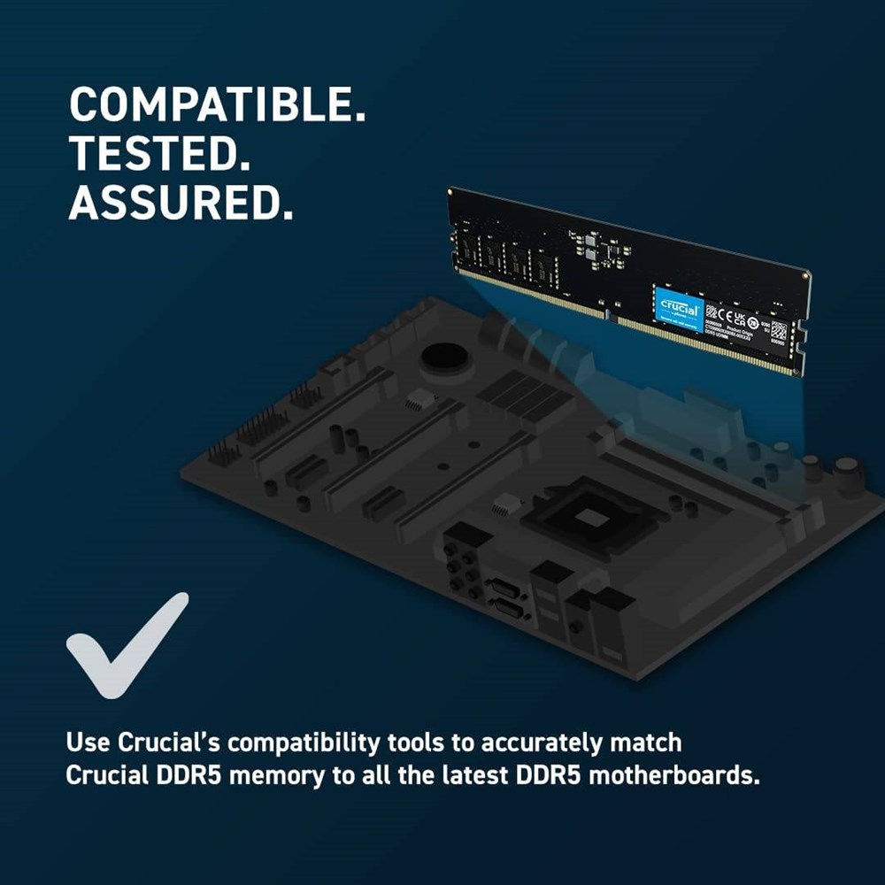 "Buy Online  Crucial 16GB DDR5-4800 UDIMM CL40 (8Gbit) Peripherals"
