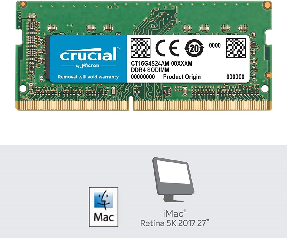 "Buy Online  Crucial 16GB DDR4-2400 SODIMM for Mac CL17 (8Gbit) Peripherals"