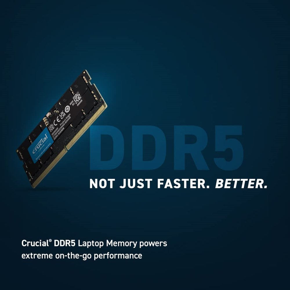 "Buy Online  Crucial 64GB Kit (2x32GB) DDR5-4800 SODIMM CL40 (16Gbit) Peripherals"
