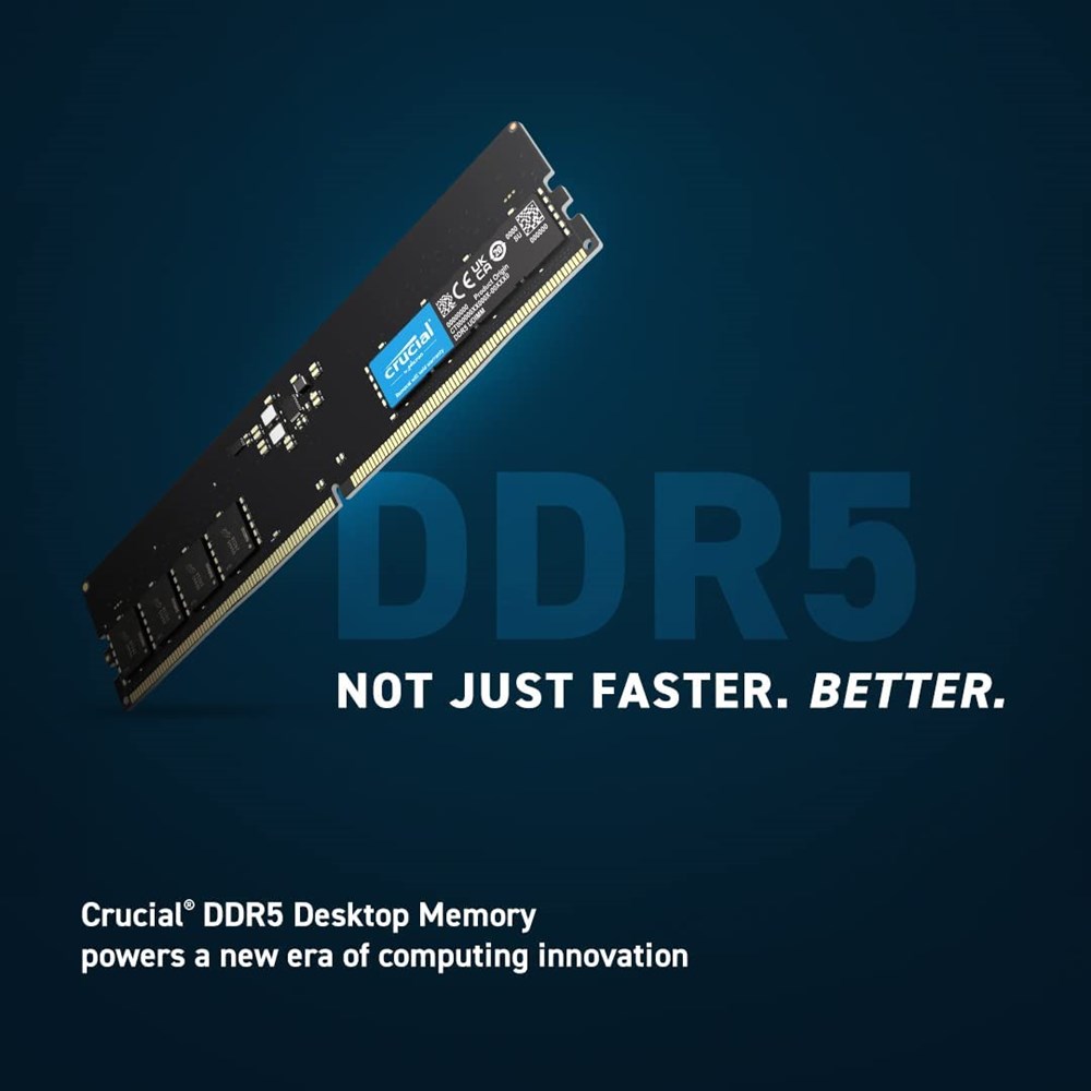 "Buy Online  Crucial 16GB Kit (2x8GB) DDR5-4800 UDIMM CL40 (Crucial 16GBit) Peripherals"