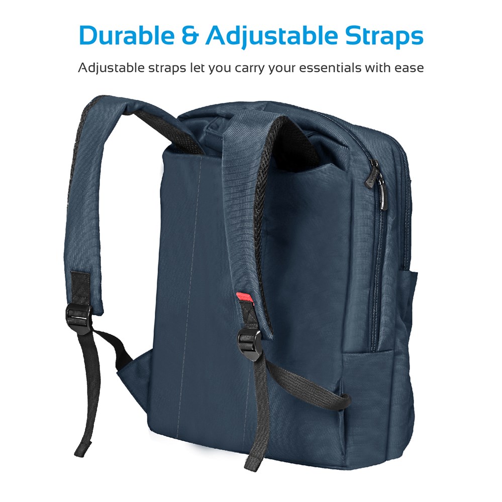 "Buy Online  Promate Laptop BackpackI Slim Lightweight Dual Pocket Water Resistance Backpack Blue Accessories"