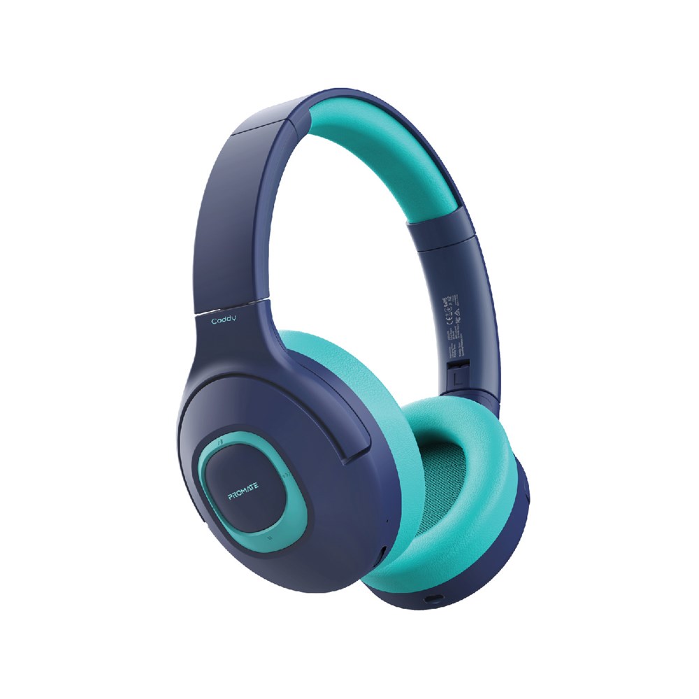 "Buy Online  Promate Kids Wireless Headphones with Dual MicI Wired/Wireless ModeI Volume LimitI AUX Share-PortI Coddy  Aqua Bluetooth Headsets & Earbuds"
