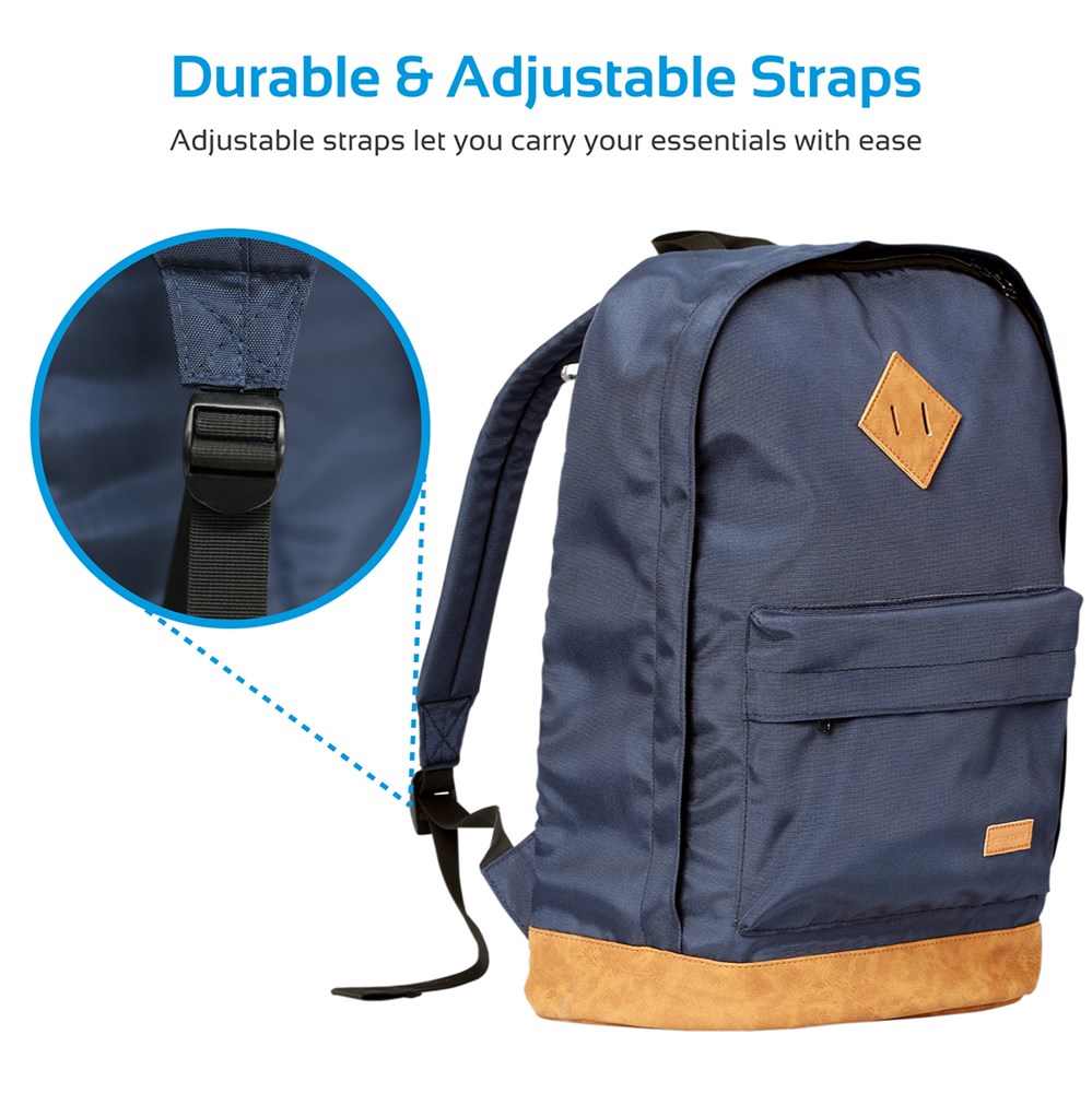 "Buy Online  Promate Laptop BackpackI Retro Styled Protective Notebook Backpack with Multiple Storage Options and Water-Resistance Large Capacity 15.6 Inch Laptop for MacBook ProI ChromebookI TabletsI Drake-2.Blue Accessories"