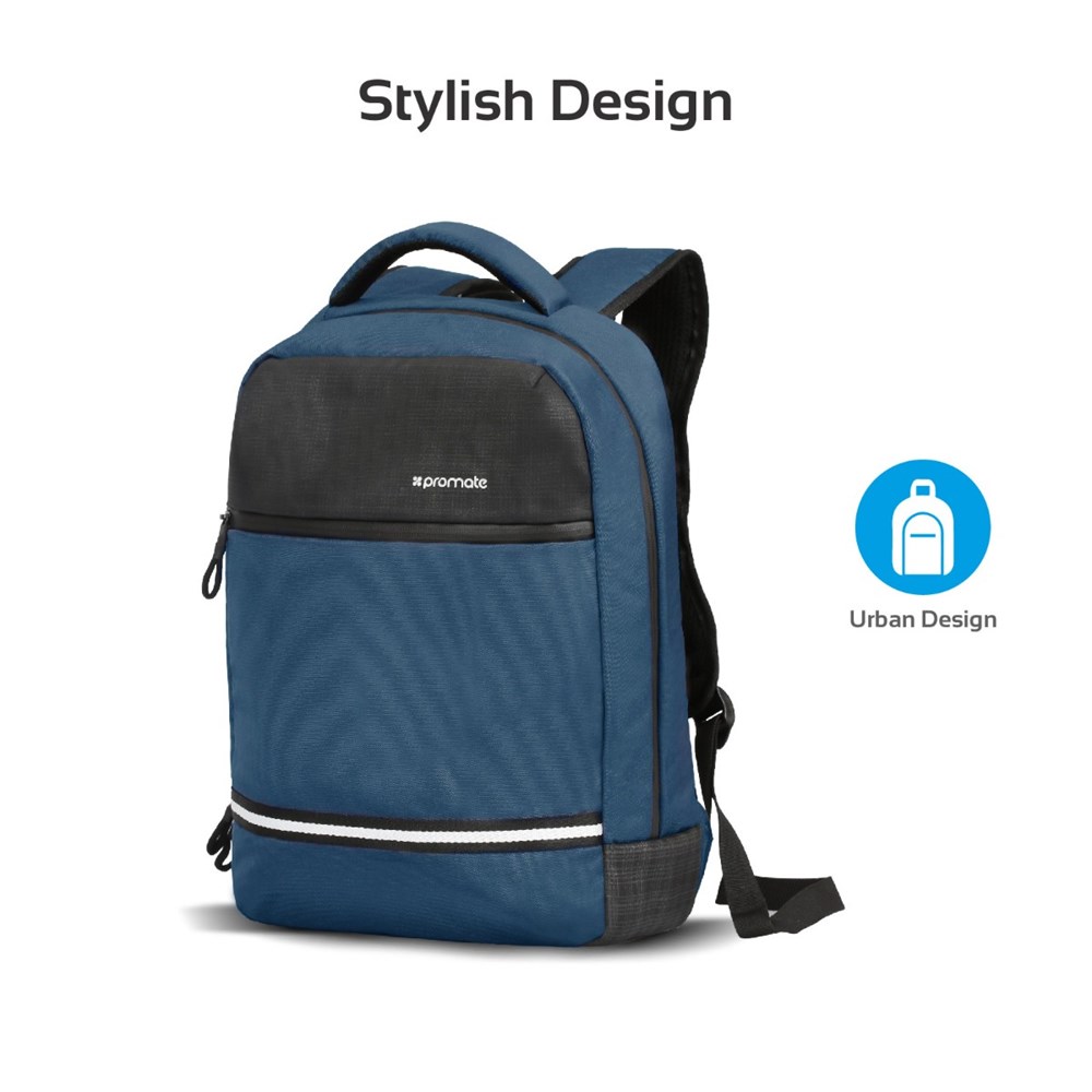 "Buy Online  Promate Travel Laptop BackpackI Anti-Theft Slim Durable 13 Inch Laptop Backpack with Water Resistant Blue Accessories"