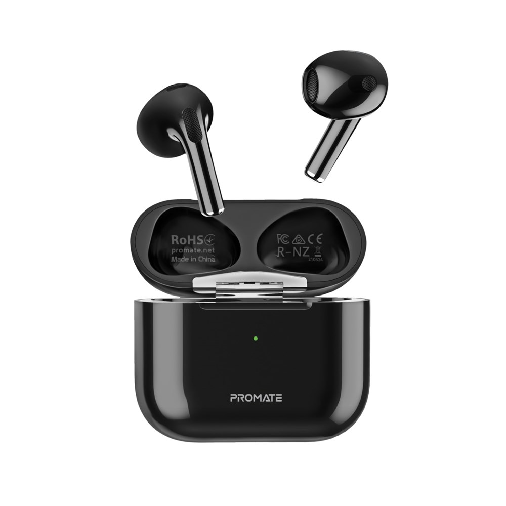 "Buy Online  Promate Bluetooth Wireless Earbuds with TWSI Touch ControlI Wireless Charging Case and MicI FreePods-2 Black Bluetooth Headsets & Earbuds"
