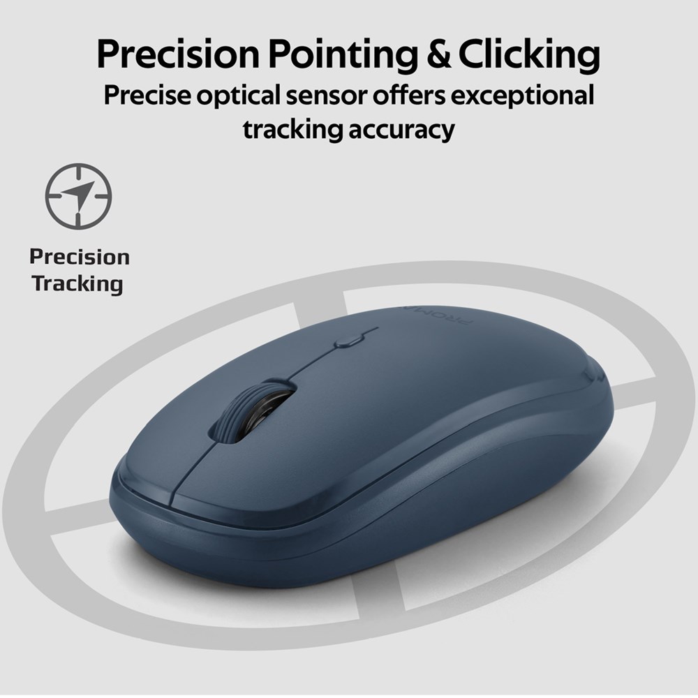 "Buy Online  Promate Wireless Mouse I Portable 2.4Ghz Ergonomic Precision Tracking Optical Mouse with USB Nano Receiver I 3 Adjustable Dpi Levels and Low Power Consumption for Laptops I iMac I PC I Desktop I Hover Blue Peripherals"